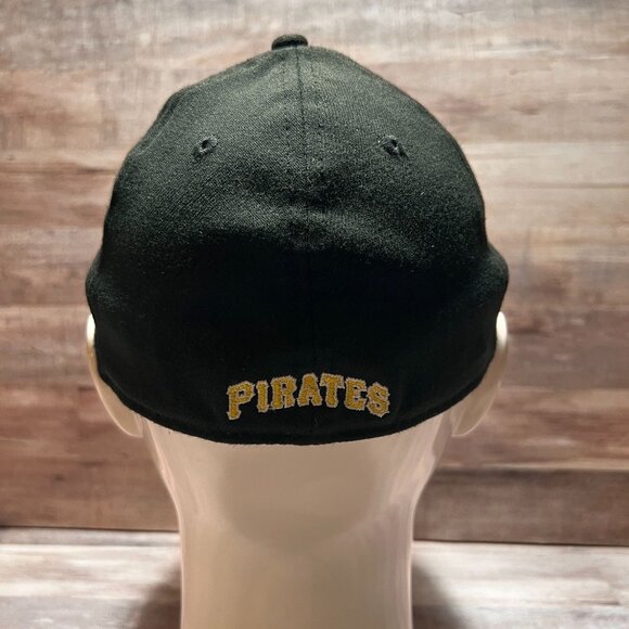 New Era 39THIRTY Pittsburgh Pirates Black Camo Brim Snapback Hat Small-Medium - Picture 6 of 13